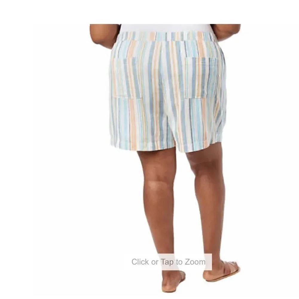 Briggs Ladies' Linen Blend Pull-On Short - Picture 8 of 8